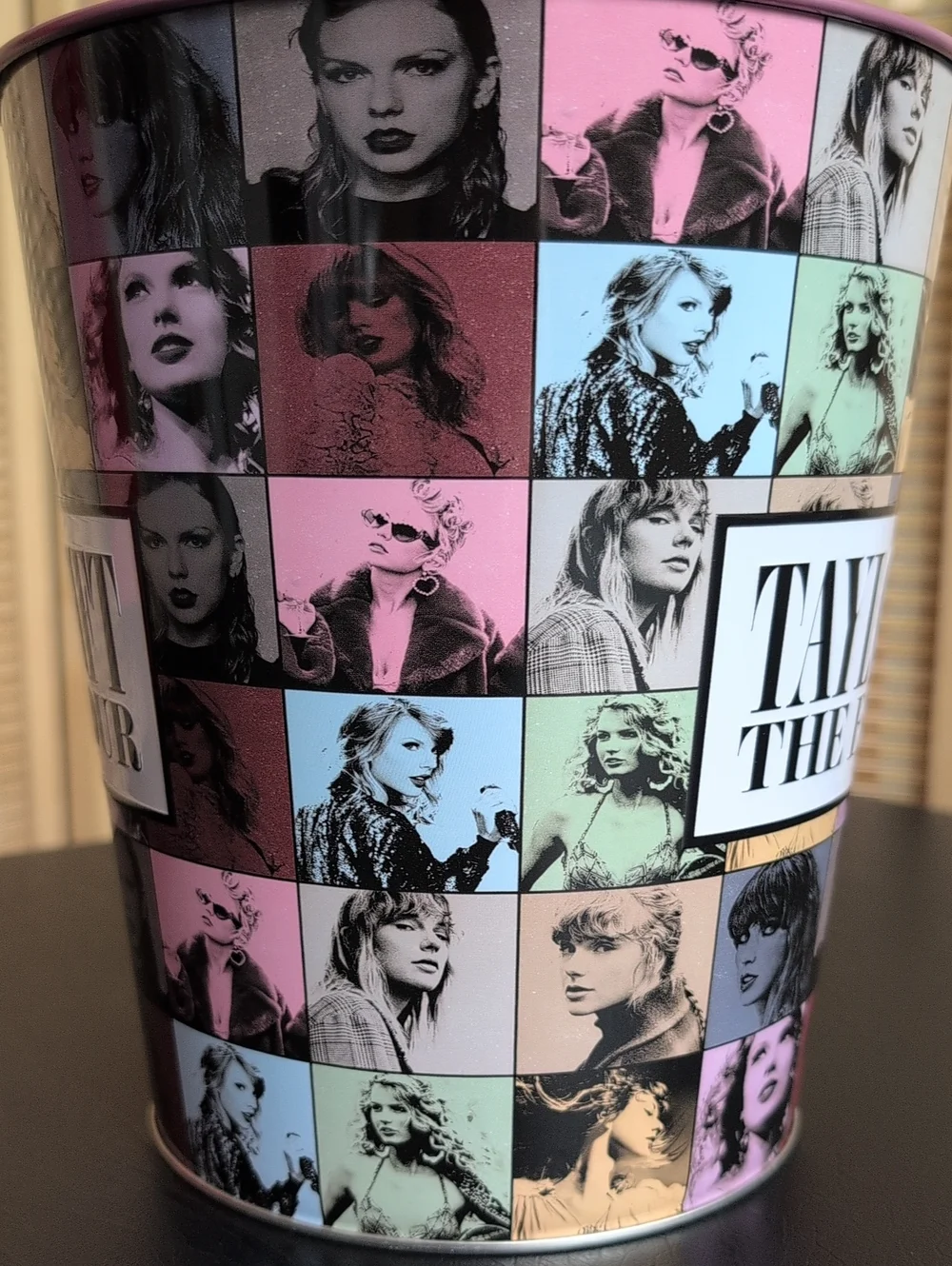 Taylor Swift The Eras Tour Popcorn Tin - Pastel Mosaic